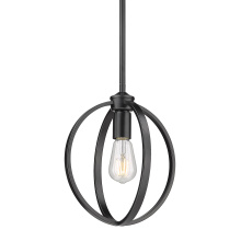 Golden 3167-M1L BLK - Golden Lighting Colson 1-light Pendant in Matte Black